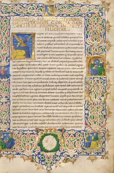 Initial M: Portrait of Lactantius, about 1456. Creator: Ser Ricciardo di Nanni