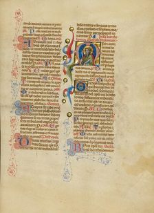 Initial M: Saint Bartholomew; Missal, between about 1389 and 1400. Creator: Master of the Brussels Initials