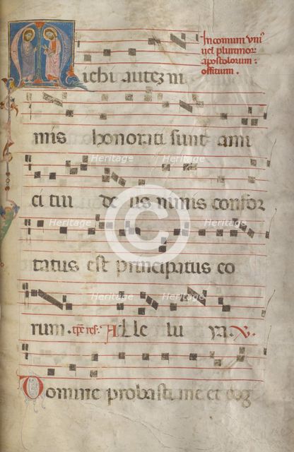Initial M: Two Apostles; Gradual, about 1270. Creator: Jacobellus of Salerno.