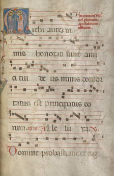 Initial M: Two Apostles; Gradual, about 1270. Creator: Jacobellus of Salerno