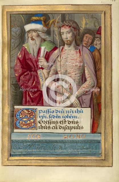 Initial M: The Virgin and Child and a Man Kneeling in Prayer; Bute Psalter, about 1285. Creator: Bute Master.