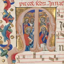 Initial M: The Apostles, about 1392-1402. Creator: Niccolo di Giacomo da Bologna