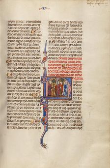 Initial N: A Lord and a Farmer Discussing an Agreement and Two Groups of Men..., about 1290-1310. Creator: Unknown