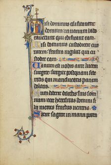 Initial N: Christ before a Church; Ruskin Hours, about 1300. Creator: Unknown