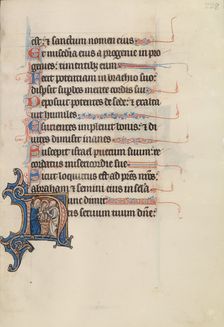 Initial N: The Presentation in the Temple; Bute Psalter, text and illumination about 1285. Creator: Bute Master