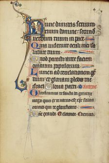Initial N: The Presentation in the Temple; Ruskin Hours,, about 1300. Creator: Unknown