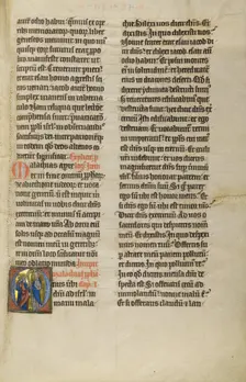 Initial O: Malachi Speaking to the Israelites; Marquette Bible, about 1270. Creator: Unknown