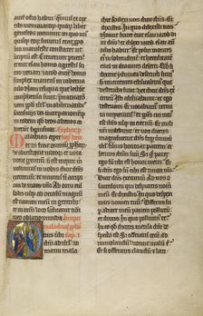 Initial O: Malachi Speaking to the Israelites; Marquette Bible, about 1270. Creator: Unknown