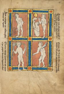 Initial O: A Bishop and Monks Instructing Laymen; Bute Psalter, text and illumination about 1285. Creator: Bute Master