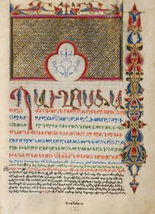 Initial O: A Priest Celebrating Mass; Bute Psalter, text and illumination about 1285. Creator: Bute Master