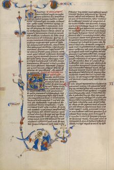 Initial O: Bishops and Monks; Abbey Bible, about 1250-1262. Creator: Unknown