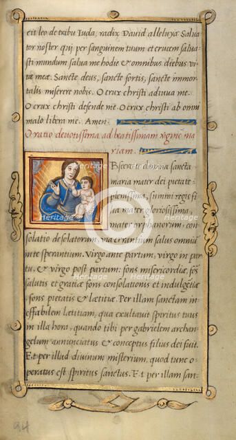 Initial O: The Virgin and Child, 1544. Creator: Unknown.