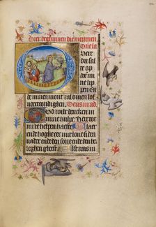 Initial O: The Agony in the Garden; Book of Hours, after 1460. Creator: Unknown