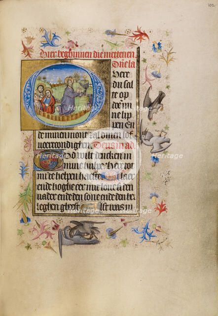 Initial O: The Agony in the Garden; Book of Hours, after 1460. Creator: Unknown.