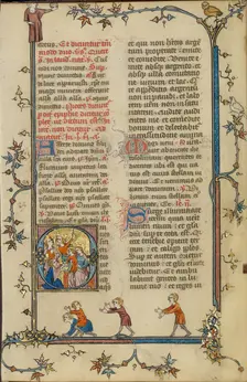 Initial O: The Adoration of the Magi; Breviary, about 1320-1325. Creator: Unknown