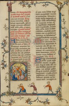 Initial O: The Adoration of the Magi; Breviary, about 1320-1325. Creator: Unknown