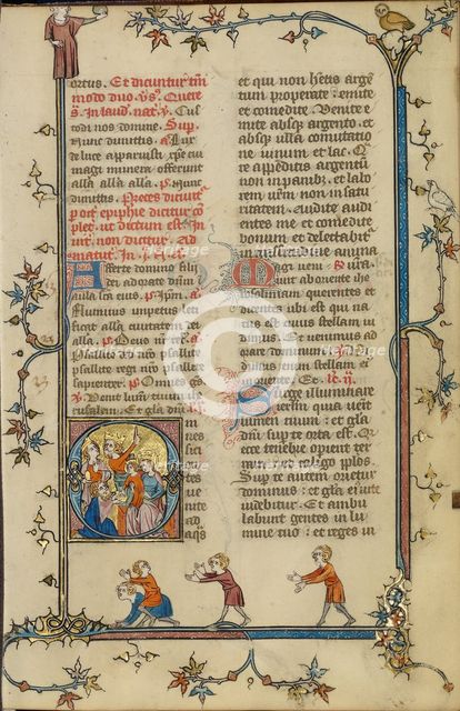 Initial O: The Adoration of the Magi; Breviary, about 1320-1325. Creator: Unknown.