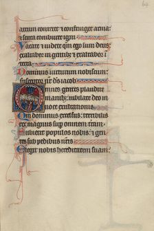 Initial O: The Ascension; Bute Psalter, text and illumination about 1285. Creator: Bute Master