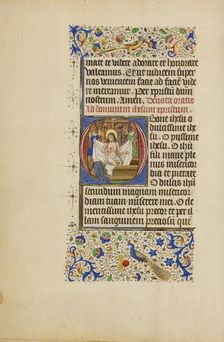 Initial O: The Man of Sorrows; Llangattock Hours, 1450s. Creator: Master of the Llangattock Hours