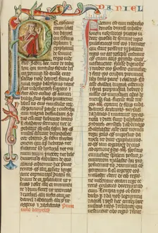 Initial P: Daniel; Historia Scholastica, about 1300. Creator: Unknown