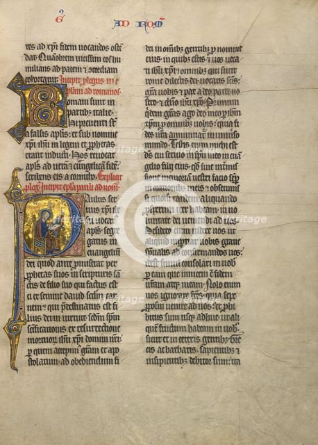 Initial P: Saint Paul, about 1260-1270. Creator: Unknown.