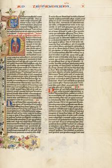 Initial P: Saint Paul with a Sword; Bible, about 1450. Creator: Circle of Stefan Lochner