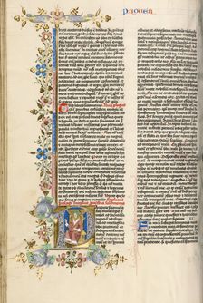 Initial P: Solomon Reading; Bible, about 1450. Creator: Circle of Stefan Lochner