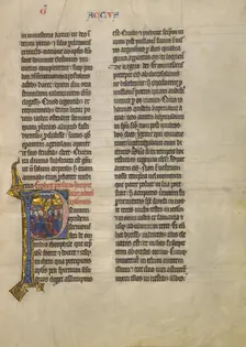 Initial P: The Ascension, about 1260-1270. Creator: Unknown