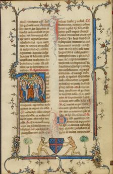 Initial P: The Ascension; Breviary, about 1320-1325. Creator: Unknown