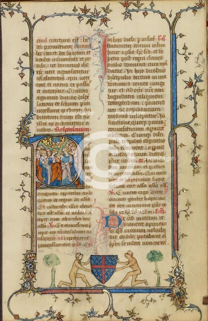 Initial P: The Ascension; Breviary, about 1320-1325. Creator: Unknown.