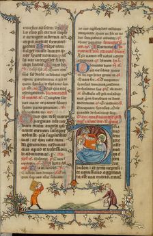 Initial P: The Nativity; Breviary, about 1320-1325. Creator: Unknown