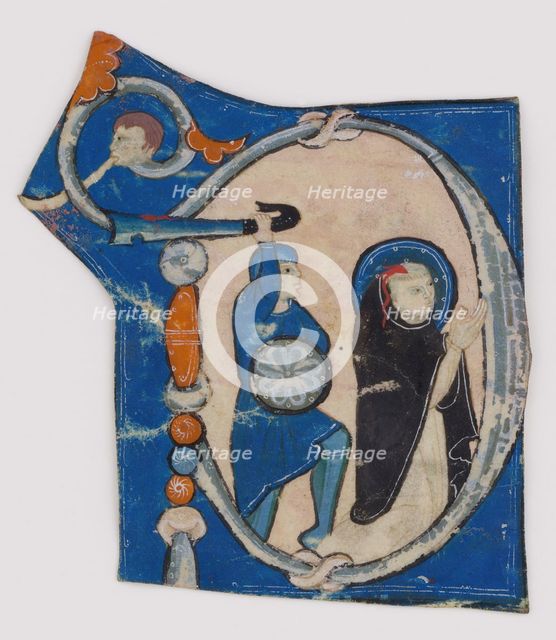 Initial P with the Martyrdom of Saint Peter Martyr, Italian, second half 13th century. Creator: Unknown.
