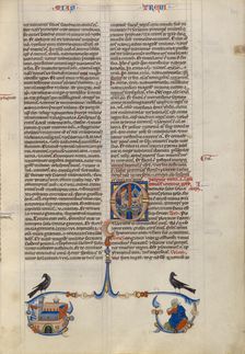 Initial Q: Medieval Town of Jerusalem; Abbey Bible, about 1250-1262. Creator: Unknown