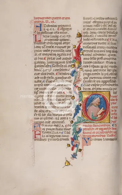 Initial Q: Bust Portrait of a Man, early 15th century. Creator: Cristoforo Cortese.