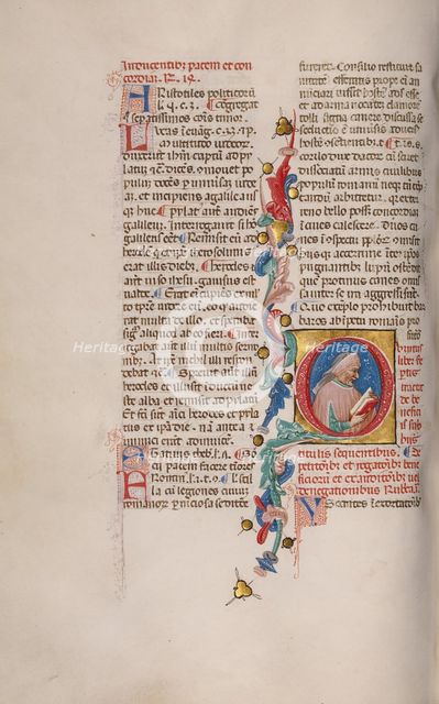 Initial Q: Bust Portrait of a Man, early 15th century. Creator: Cristoforo Cortese.