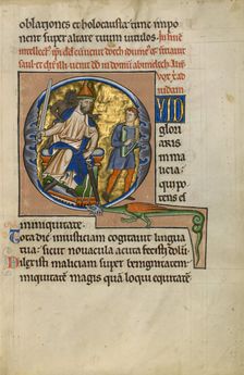 Initial Q: David Before Saul; Psalter, after 1205. Creator: Master of Ingeborg Psalter