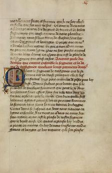 Initial Q: Gillion and Marie Gazing at Carp and Gillion Praying, 1464. Creators: Lieven van Lathem, David Aubert