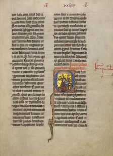 Initial Q: Saint John the Evangelist; Concluding Volume of a Bible, about 1260-1270. Creator: Unknown