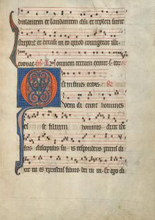 Initial Q: Saint Peter; Antiphonal, about 1260-1270. Creator: Unknown