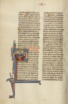 Initial Q: Two Groups Disputing before a Judge; Vidal Mayor, about 1290-1310. Creator: Unknown