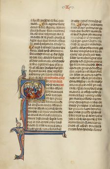 Initial Q: Two Groups Disputing before a Judge; Vidal Mayor, about 1290-1310. Creator: Unknown