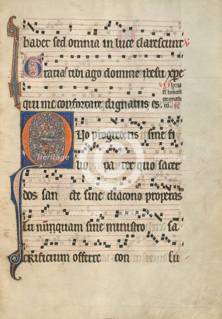 Initial Q: The Martyrdom of Saint Lawrence; Antiphonal, about 1260-1270. Creator: Unknown.
