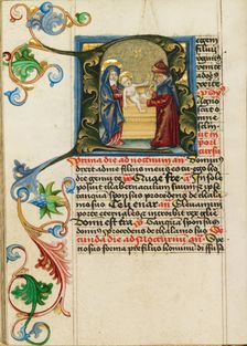 Initial R: The Circumcision; Prayer Book, about 1470-1480. Creator: Workshop of Valentine Noh
