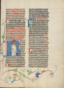 Initial R: The Resurrected Christ; Collegium Ducale, about 1420-1430. Creator: Master Michael