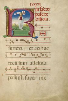 Initial R: The Resurrection; Gradual, about 1460-1480. Creator: Unknown
