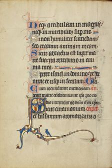 Initial S: A Nimbed Woman Leading a Boy by the Hand; Ruskin Hours, about 1300. Creator: Unknown