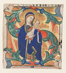 Initial S[alve sancta parens] from a Gradual: Madonna and Child, c. 1370-1374. Creator: Don Silvestro dei Gherarducci (Italian, 1339-1399)