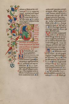Initial S: Bust Portrait of a Bearded Man; Compendium moralium notabilium, early 15th century. Creator: Cristoforo Cortese