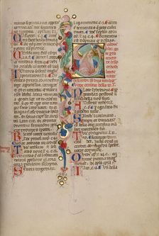 Initial S: Bust Portrait of a Bearded Man, early 15th century. Creator: Cristoforo Cortese