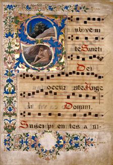 Initial S: Job, cutting from a choir book, third quarter of 15th century. Creator: Francesco di Antonio del Chierico